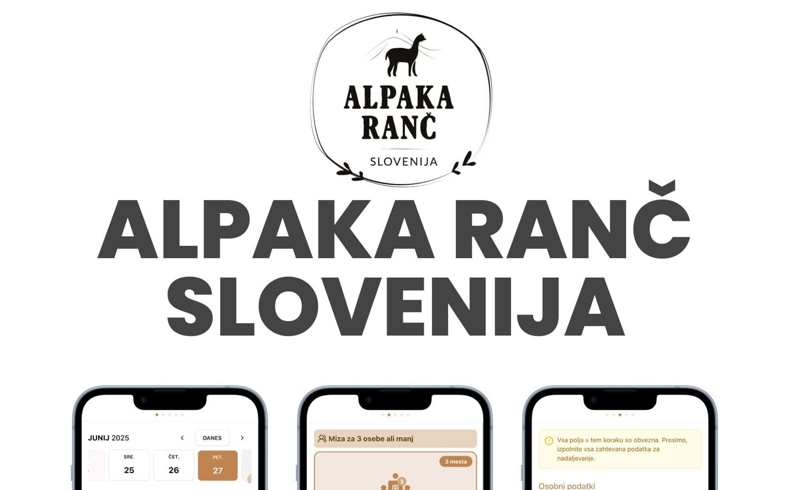 Alpaka Ranč Slovenija website